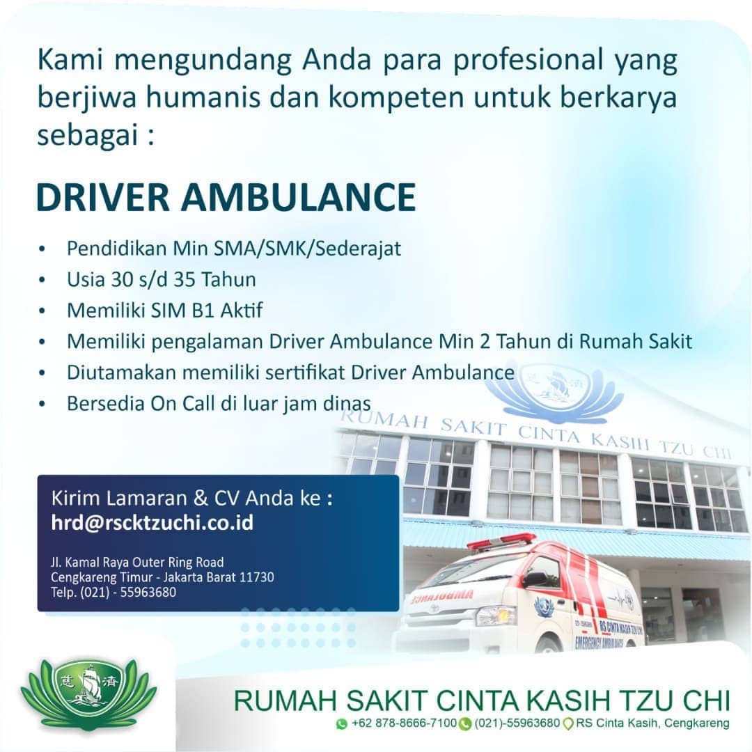 Detail Loker Driver Ambulance Rumah Sakit Nomer 4