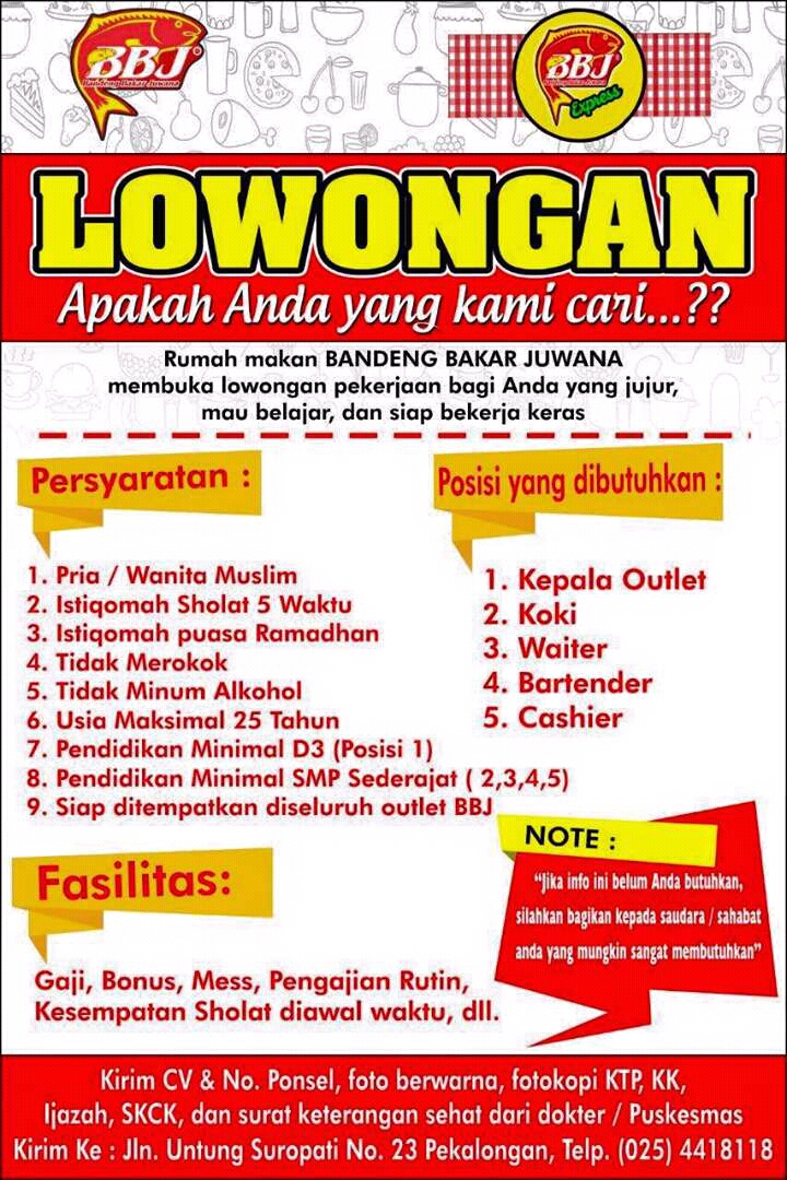 Detail Loker Rumah Makan Nomer 24