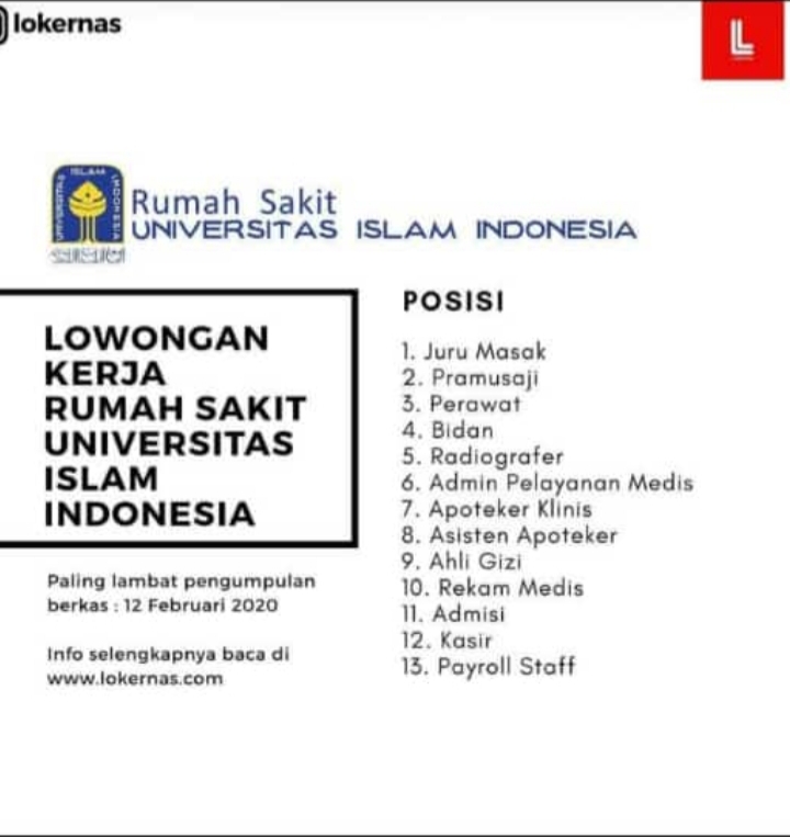 Loker Rumah Sakit 2020 - KibrisPDR