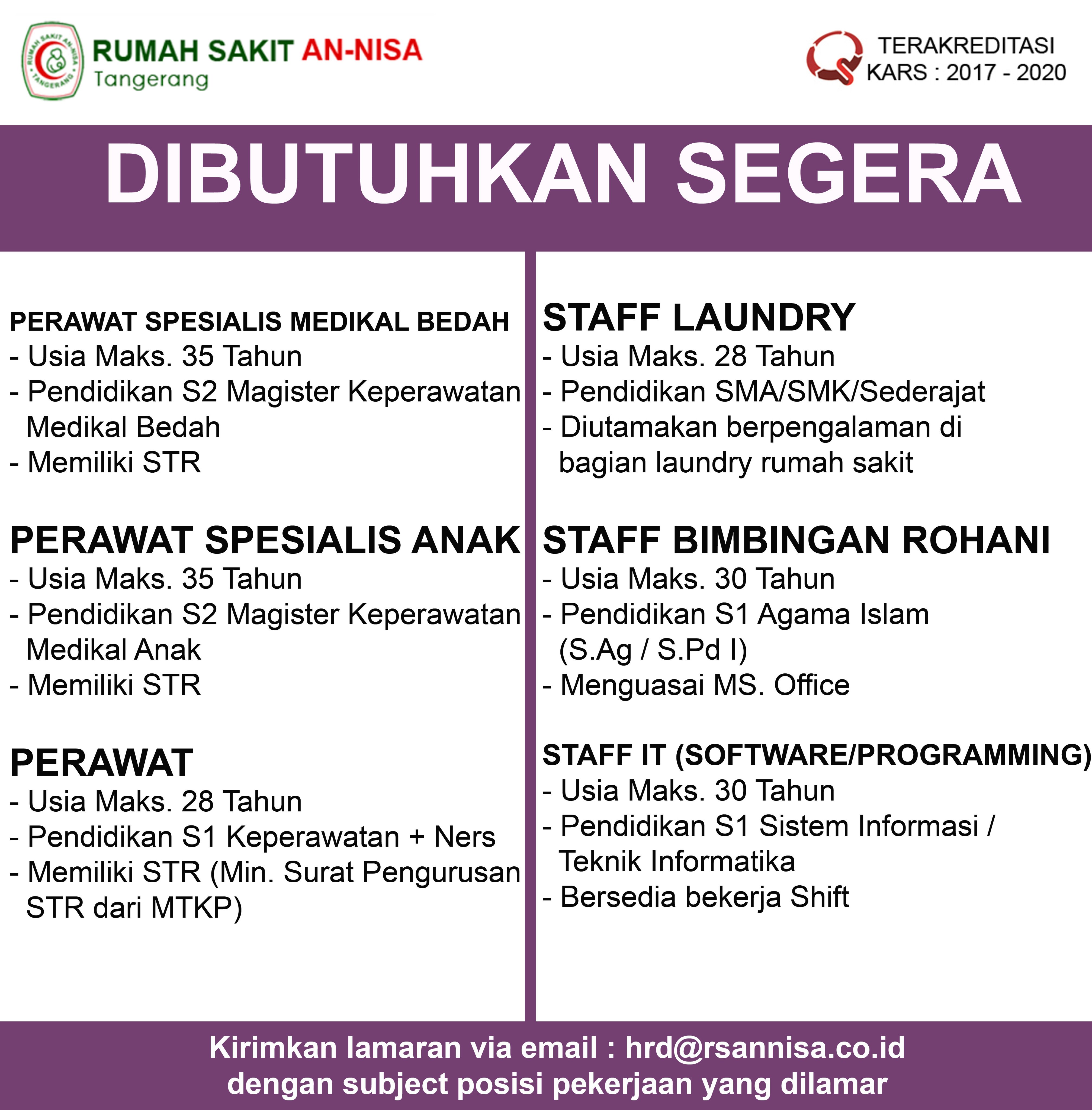 Detail Loker Rumah Sakit 2020 Nomer 17