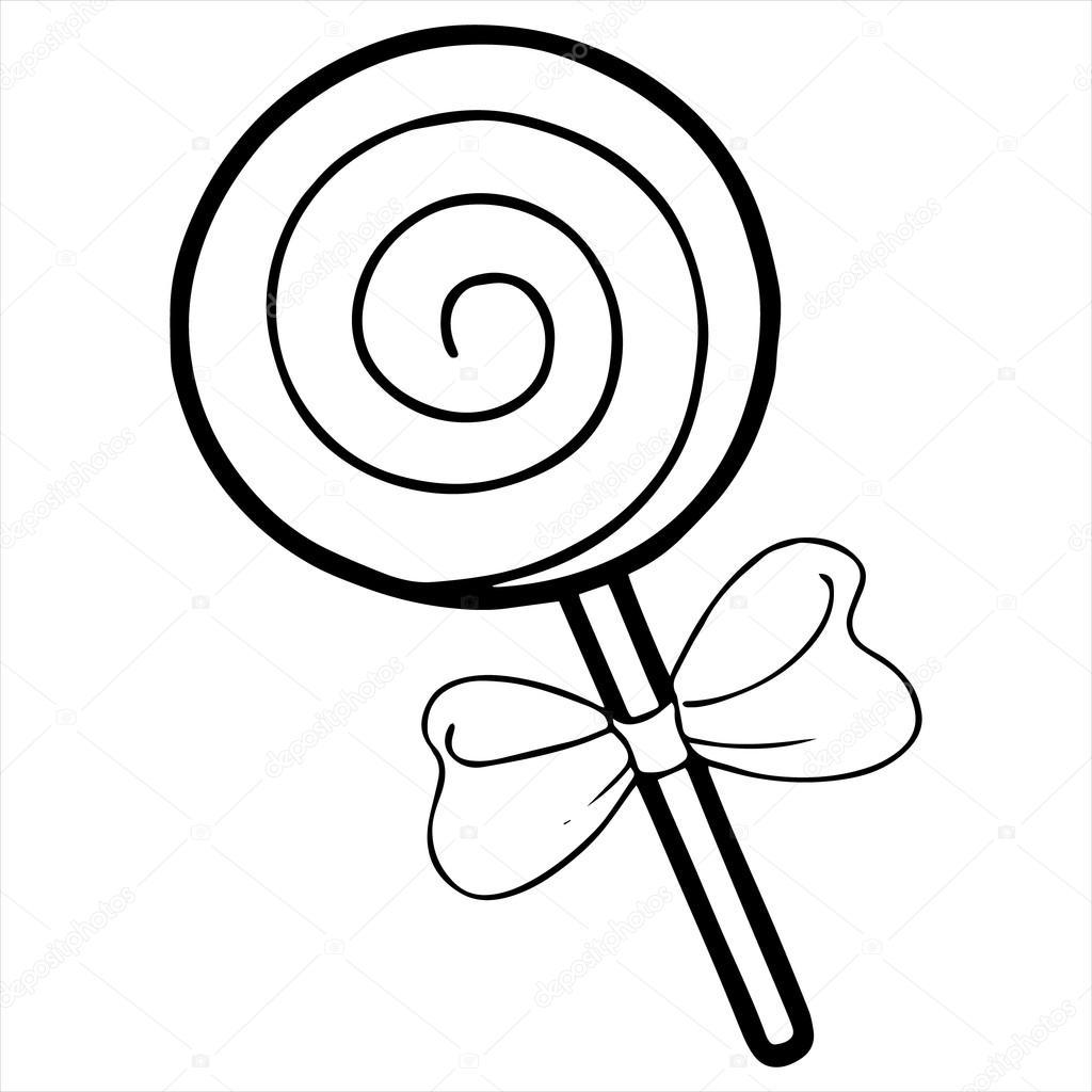 Detail Lollipop Clipart Black And White Nomer 4