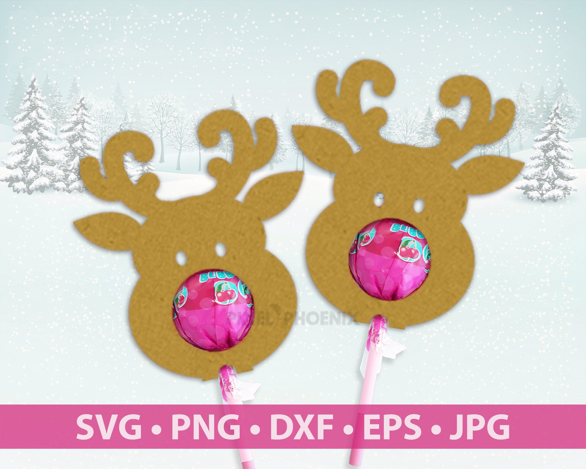 Detail Lollipop Reindeer Template Nomer 14