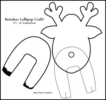 Detail Lollipop Reindeer Template Nomer 38