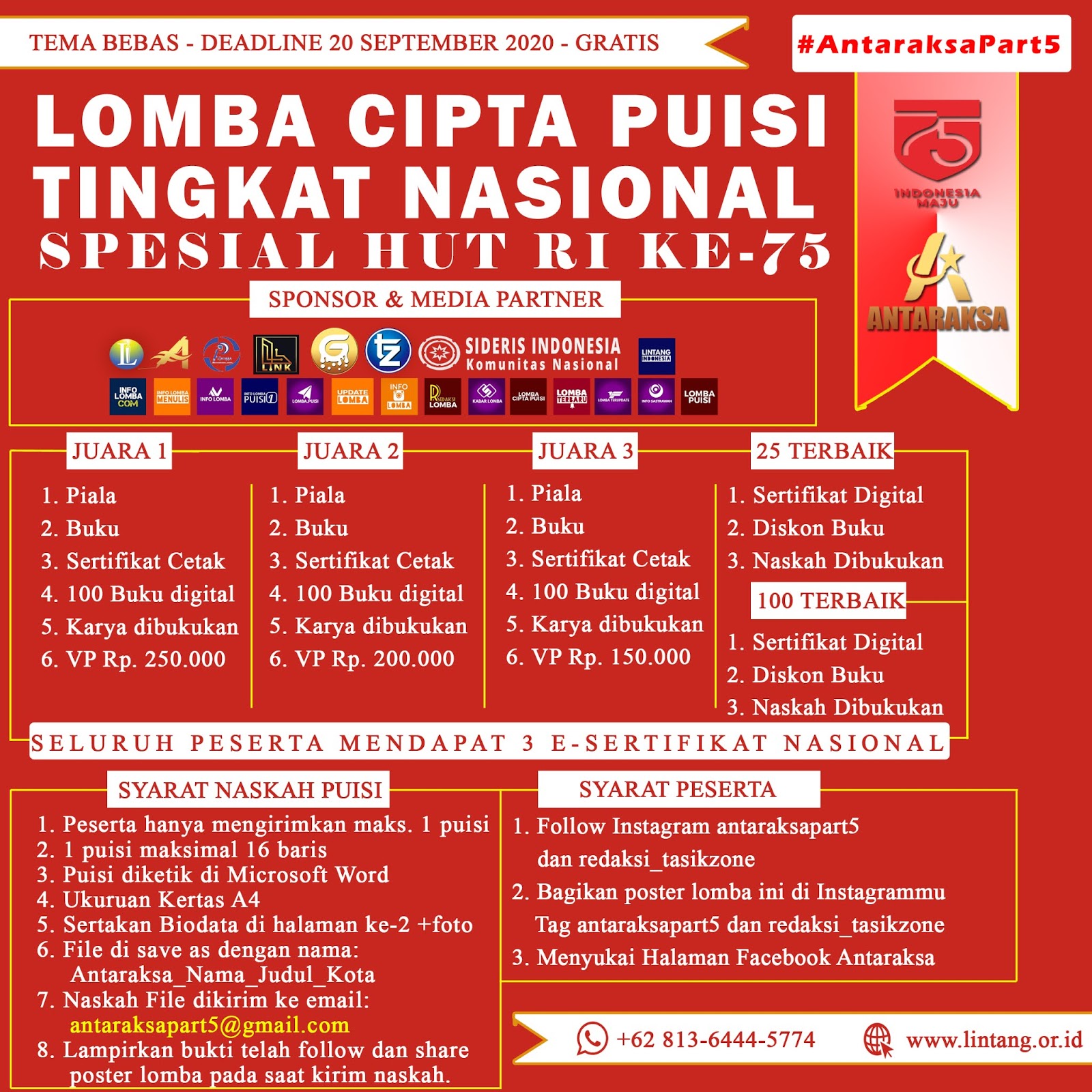 Detail Lomba Cipta Puisi 2020 Nomer 15