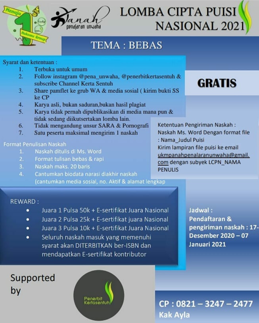 Detail Lomba Puisi 2020 Gratis Nomer 26