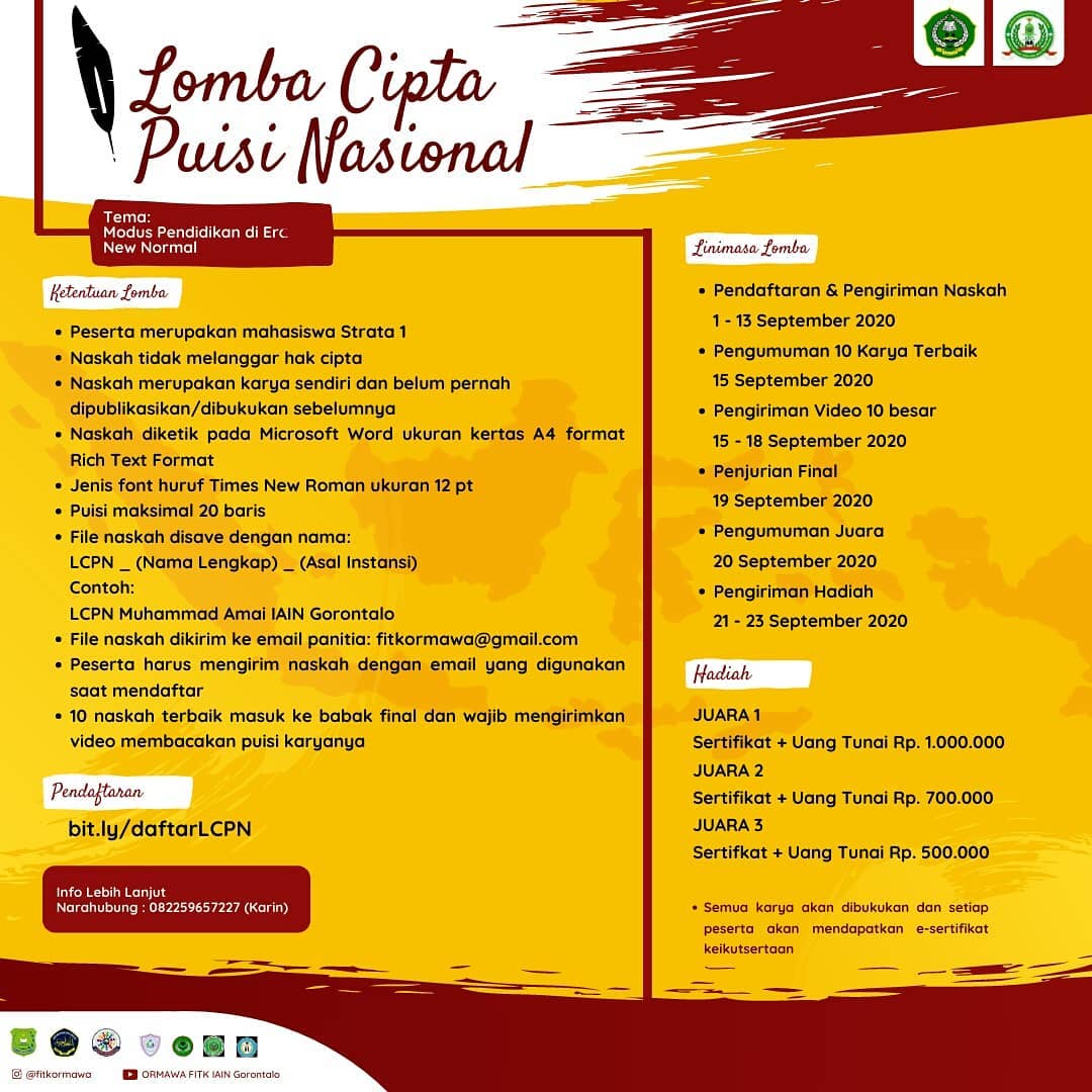 Detail Lomba Puisi 2020 Gratis Nomer 45