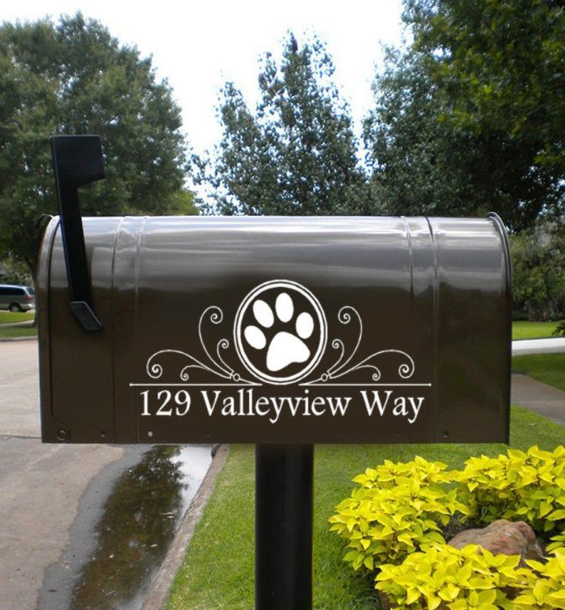 Detail Paw Print Sticker On Mailbox Nomer 25