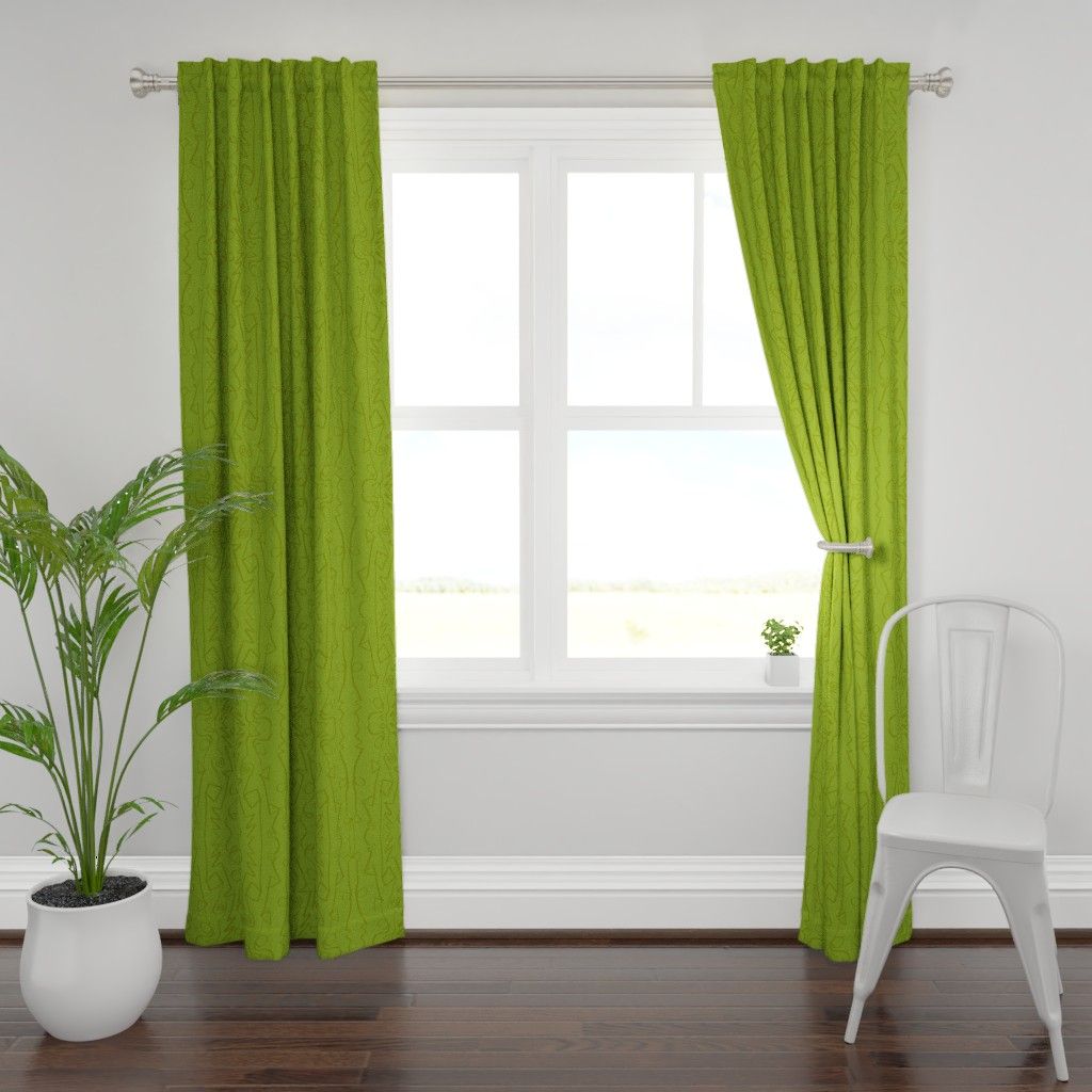 Detail Pea Green Curtains Nomer 2