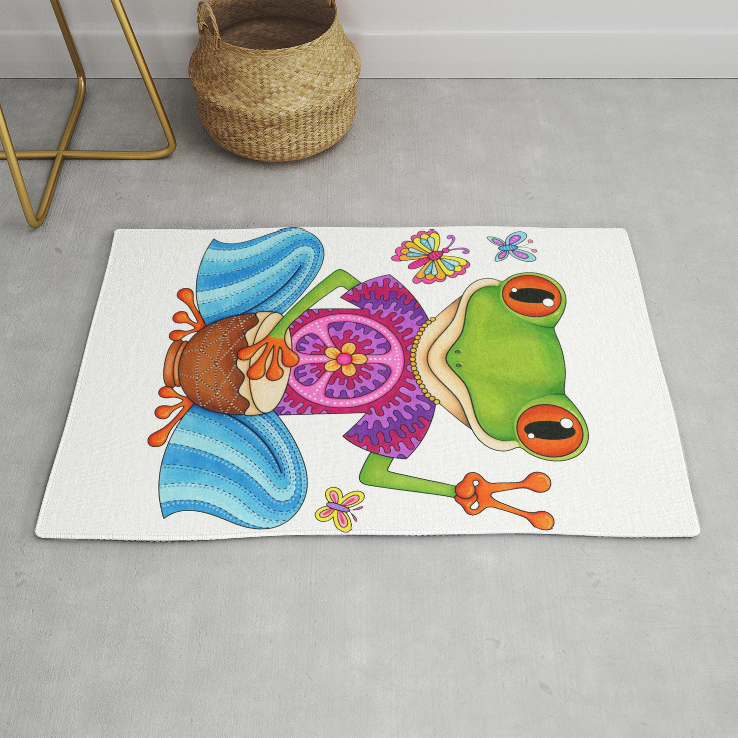 Detail Peace Frog Carpet Nomer 30