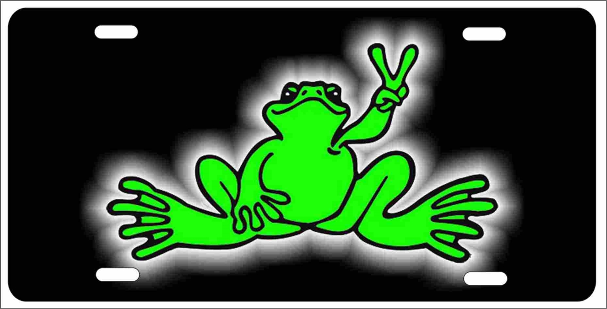 Detail Peace Frog License Plate Nomer 3