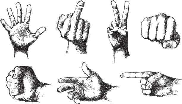 Detail Peace Sign Hands Drawing Nomer 19