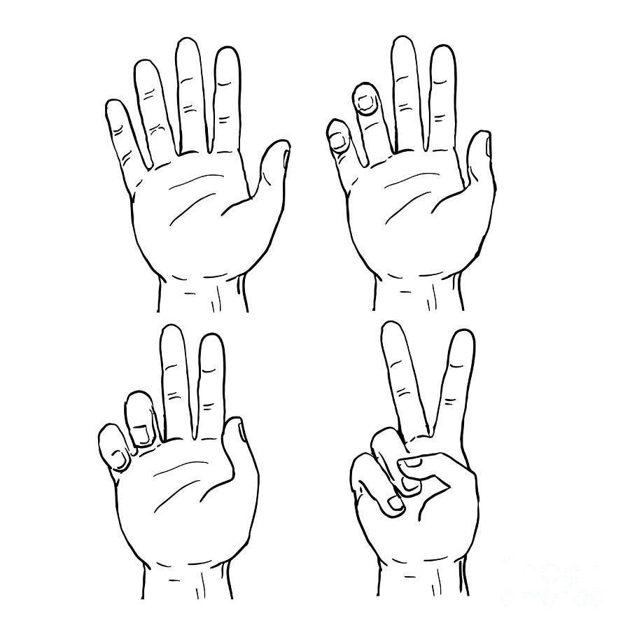Detail Peace Sign Hands Drawing Nomer 25