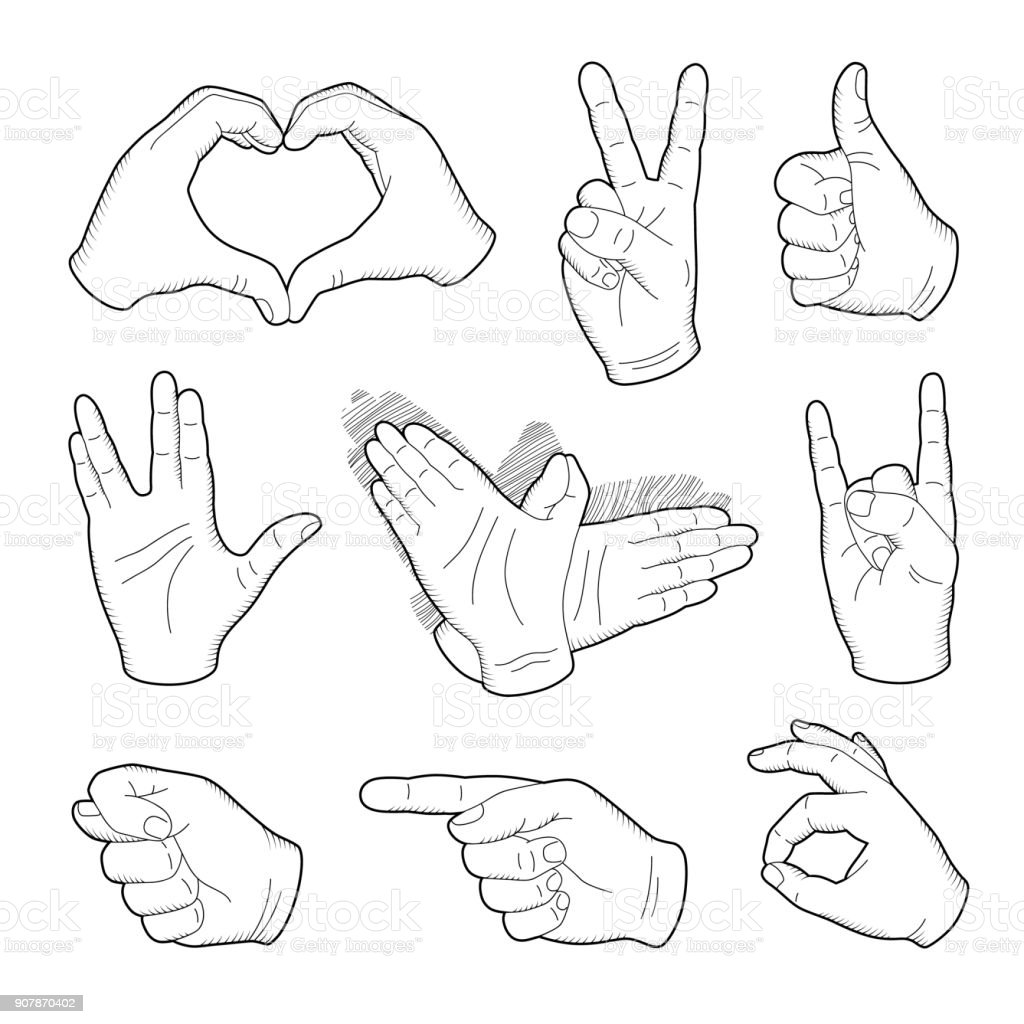 Detail Peace Sign Hands Drawing Nomer 47