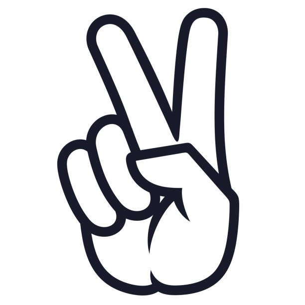 Detail Peace Sign Hands Drawing Nomer 10