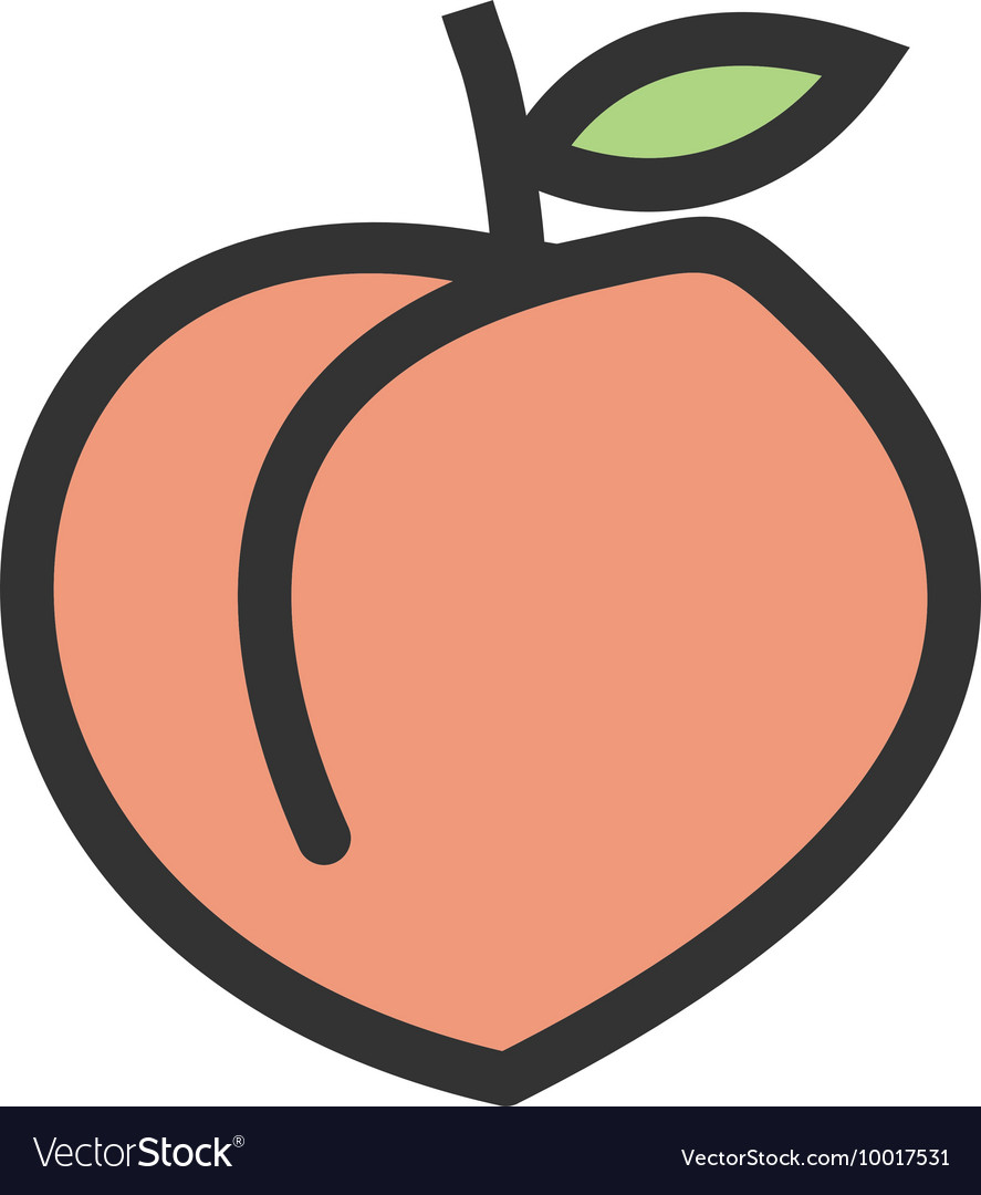 Detail Peach Vector Image Nomer 5