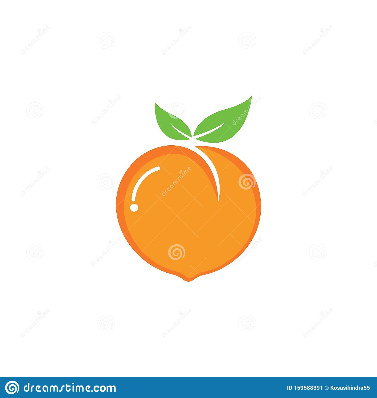 Detail Peach Vector Image Nomer 9