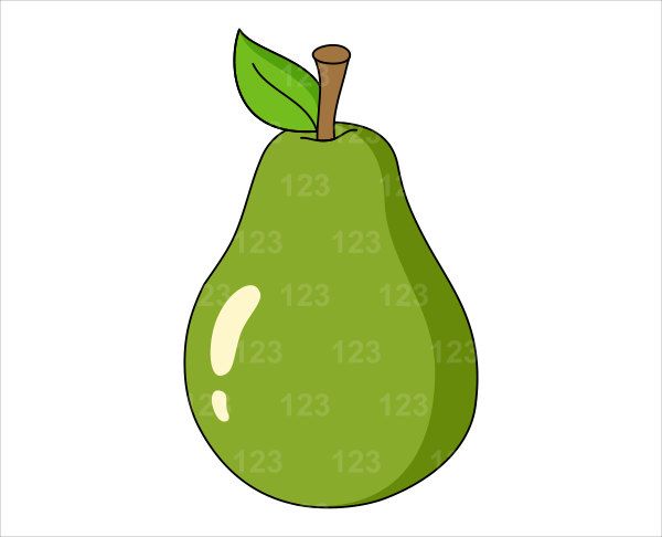 Detail Pear Fruit Clipart Nomer 2