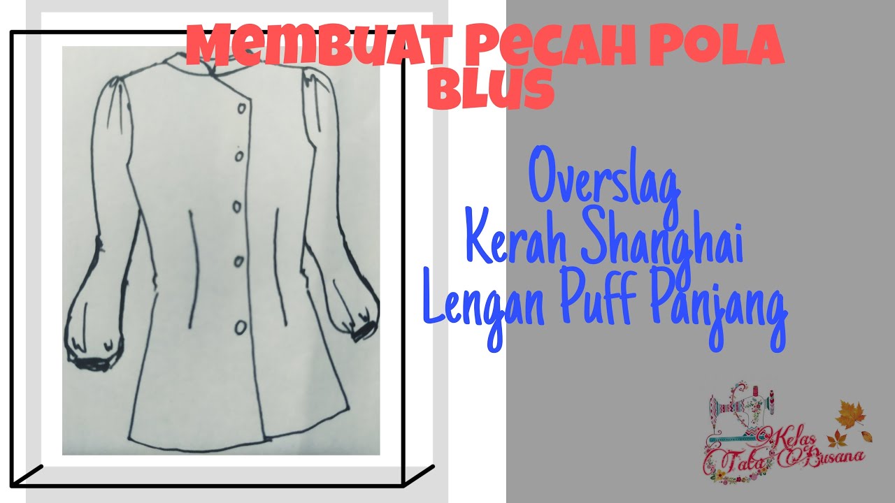 Detail Pecah Pola Blus Sesuai Desain Nomer 3