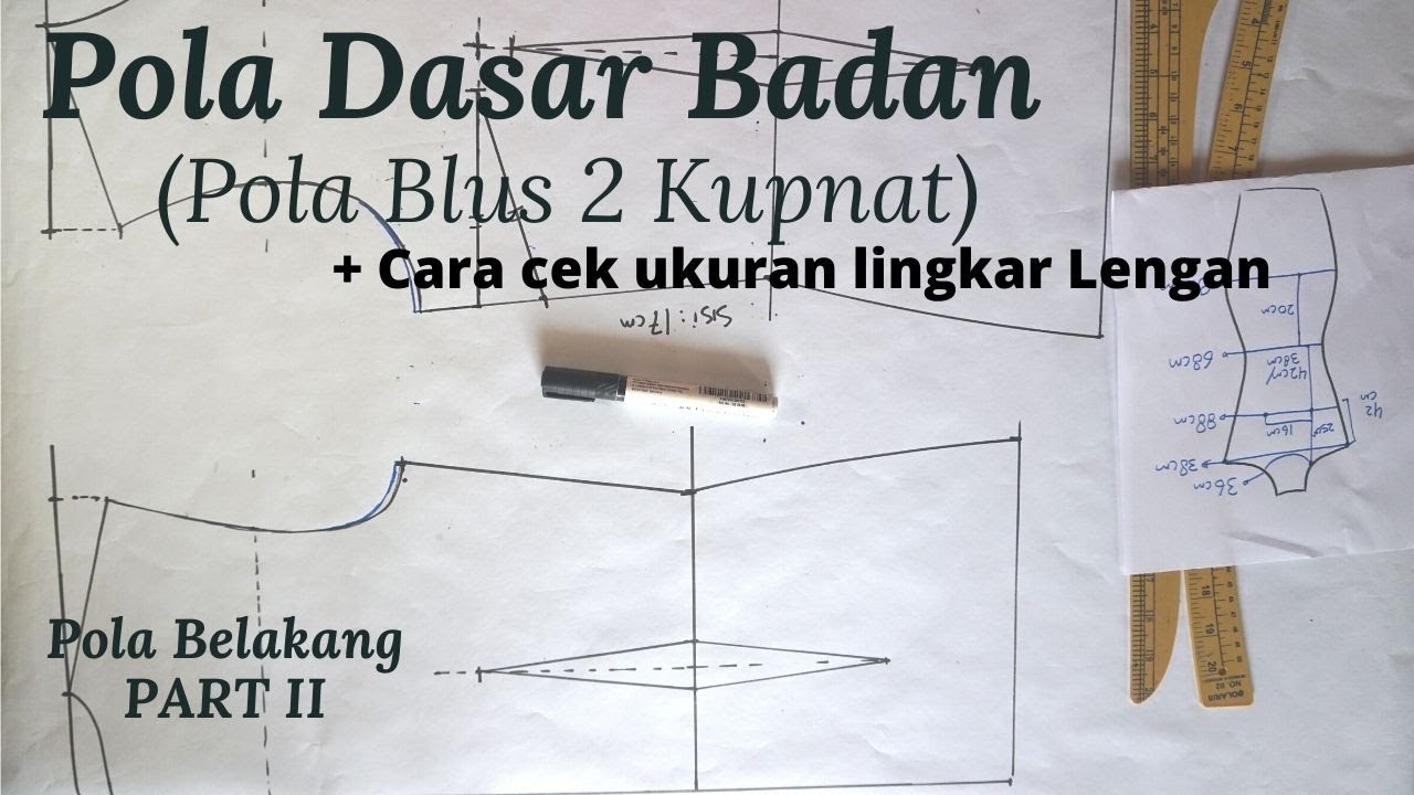 Detail Pecah Pola Blus Sesuai Desain Nomer 53