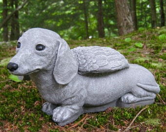 Detail Long Haired Dachshund Statue Nomer 42