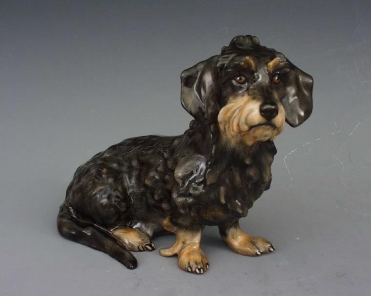 Detail Long Haired Dachshund Statue Nomer 46