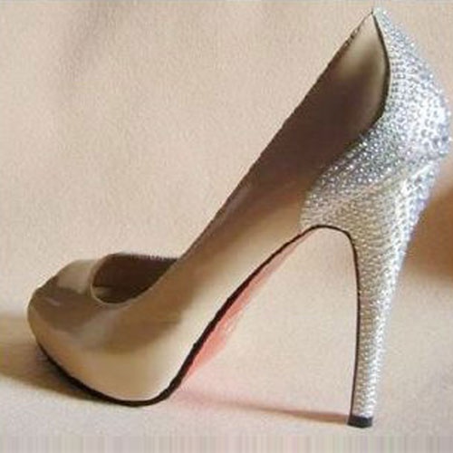 Detail Louboutin Wedding Shoes Cinderella Nomer 37