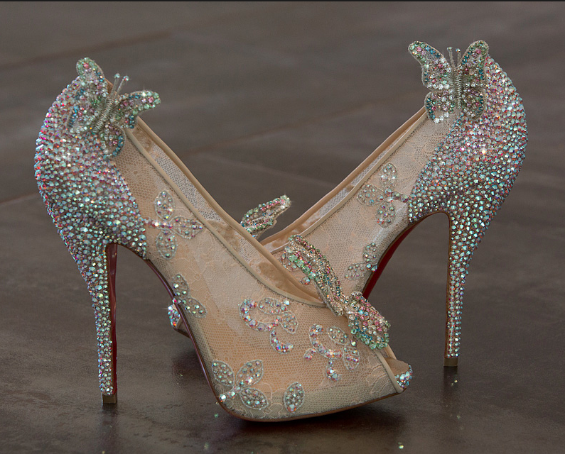 Detail Louboutin Wedding Shoes Cinderella Nomer 5