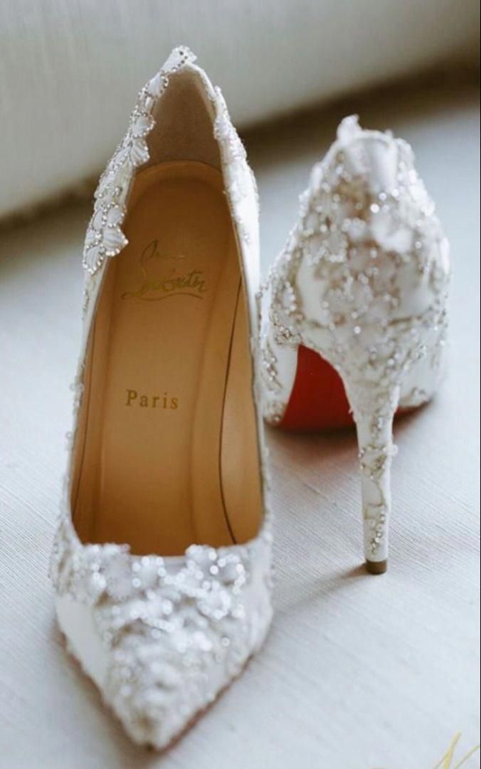 Detail Louboutin Wedding Shoes Cinderella Nomer 42