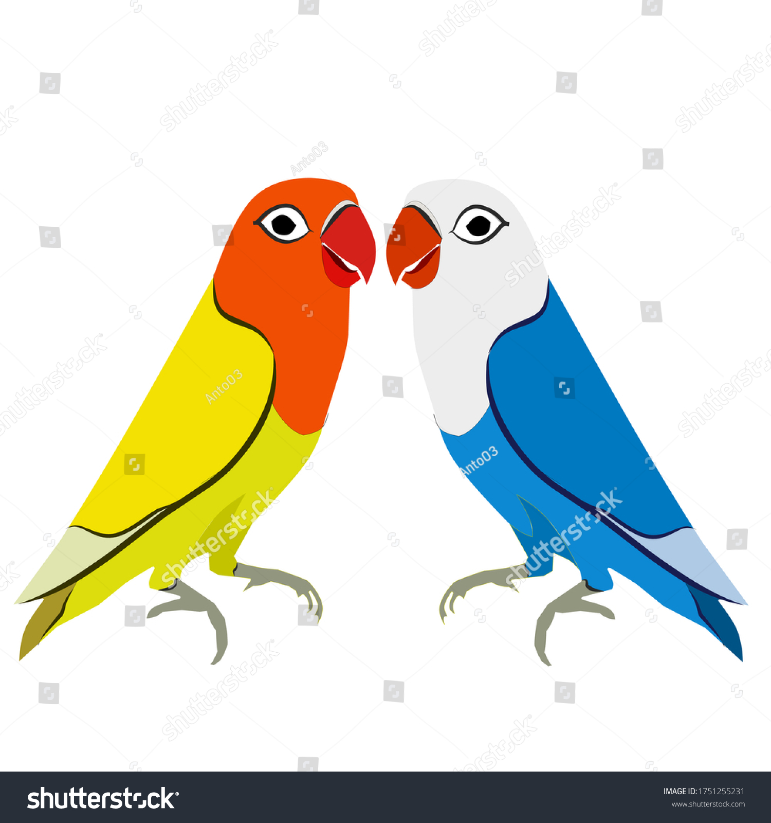 Detail Love Bird Vector Nomer 18