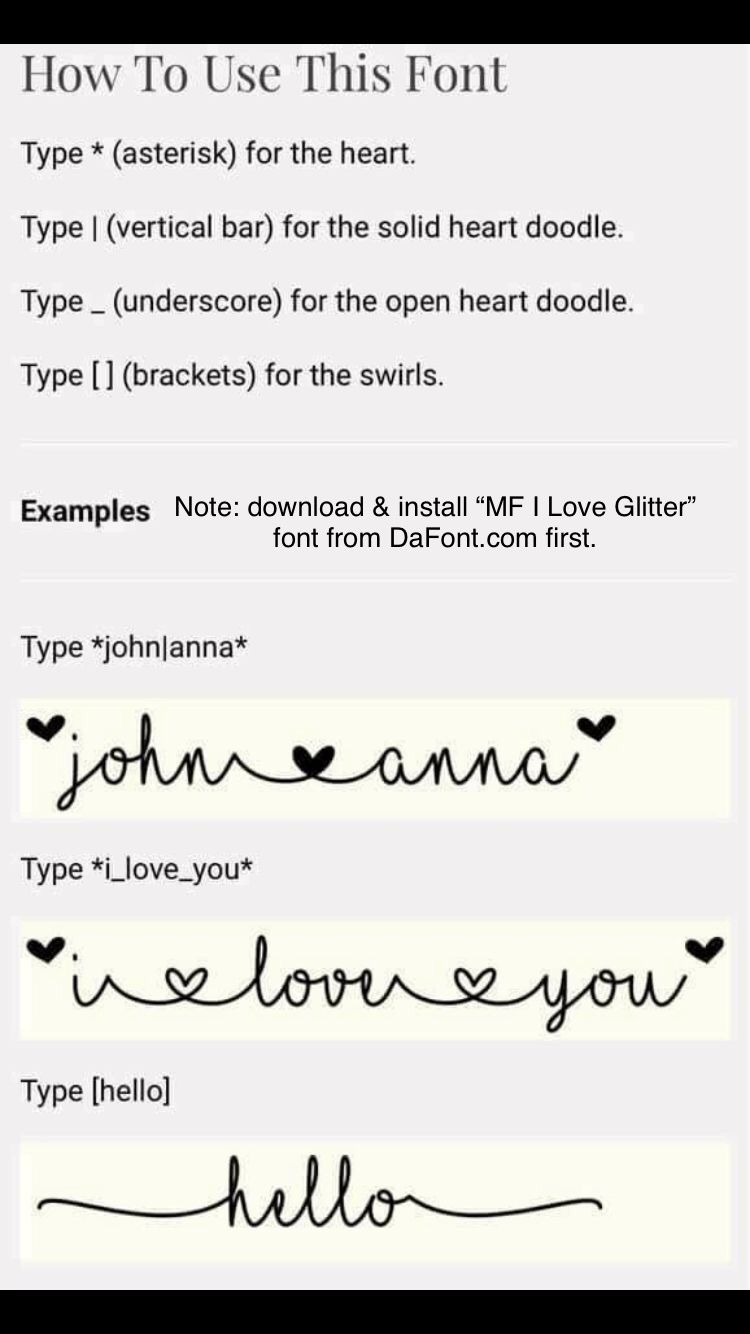 Detail Love Heart Font Nomer 11