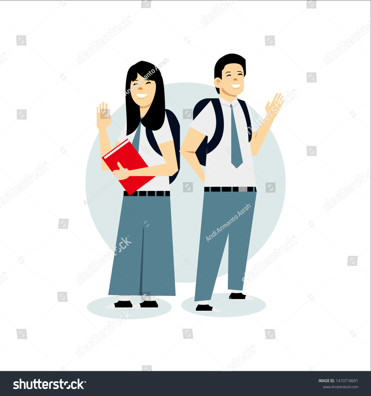 Detail Pelajar Sma Vector Nomer 2
