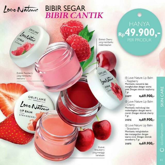 Detail Pelembab Bibir Oriflame Nomer 12