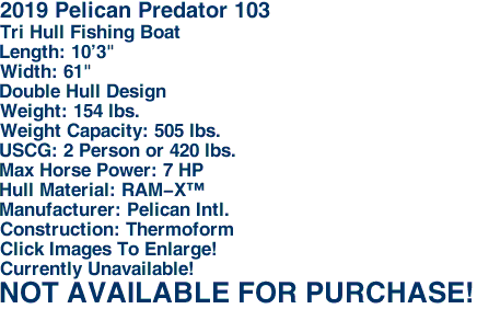 Detail Pelican Boats Predator 103 Nomer 45