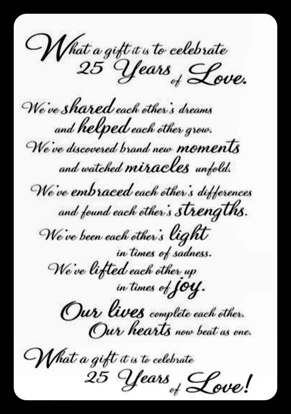 Detail Love Quotes For 25th Wedding Anniversary Nomer 14