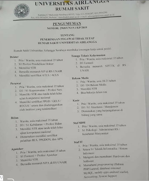 Detail Lowongan Bidan Di Rumah Sakit Surabaya Nomer 26