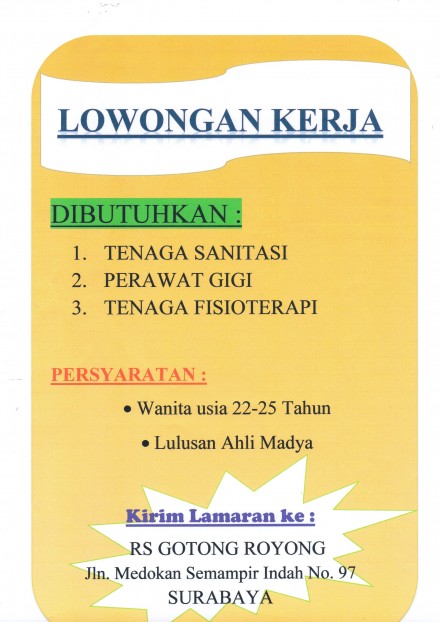 Detail Lowongan Bidan Di Rumah Sakit Surabaya Nomer 28