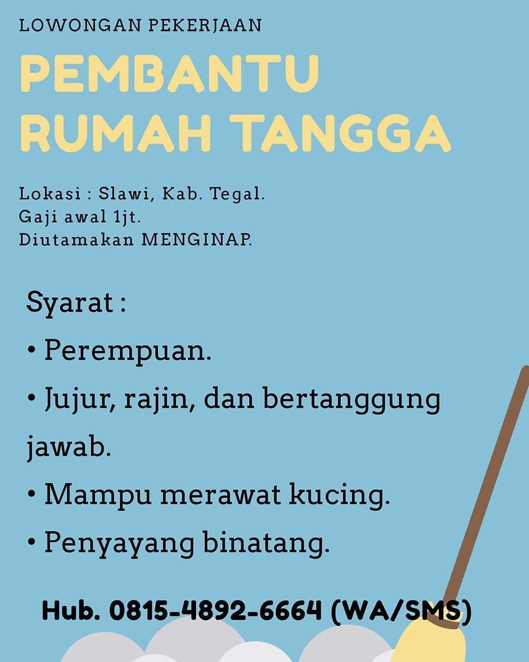 Lowongan Kerja Asisten Rumah Tangga Tegal - KibrisPDR