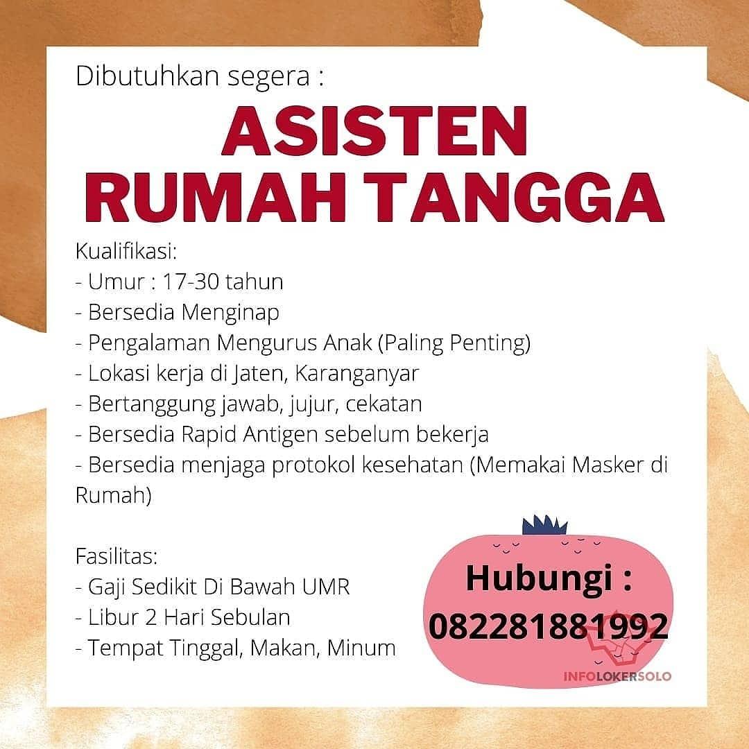 Detail Lowongan Kerja Beres2 Rumah Nomer 3