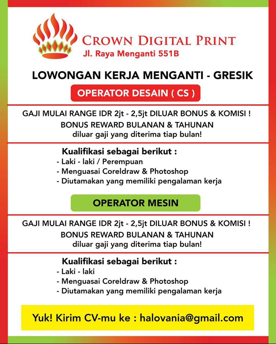 Detail Lowongan Kerja Desain Grafis Gresik Nomer 7