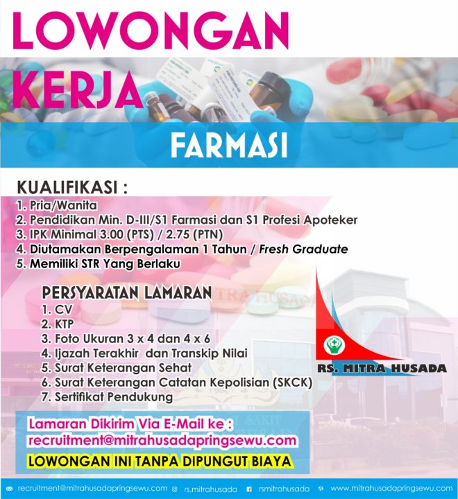 Detail Lowongan Kerja Farmasi Di Rumah Sakit Nomer 2