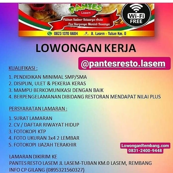 Detail Lowongan Kerja Rumah Makan Purwodadi Nomer 6