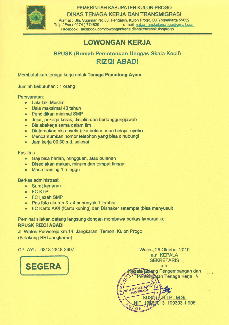 Detail Lowongan Kerja Rumah Makan Purwokerto 2019 Nomer 33