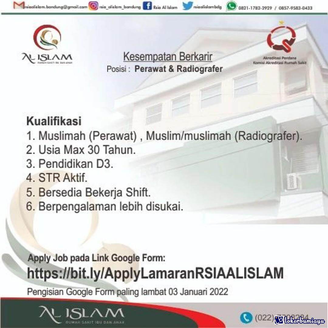 Detail Lowongan Kerja Rumah Sakit Al Islam Bandung Nomer 7