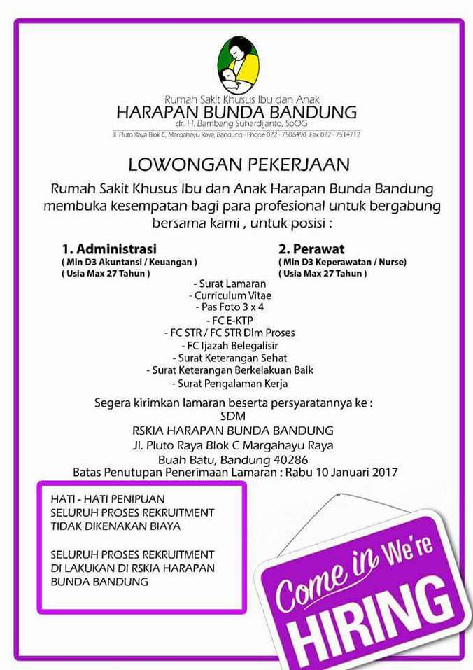 Detail Lowongan Kerja Rumah Sakit Bandung Nomer 19