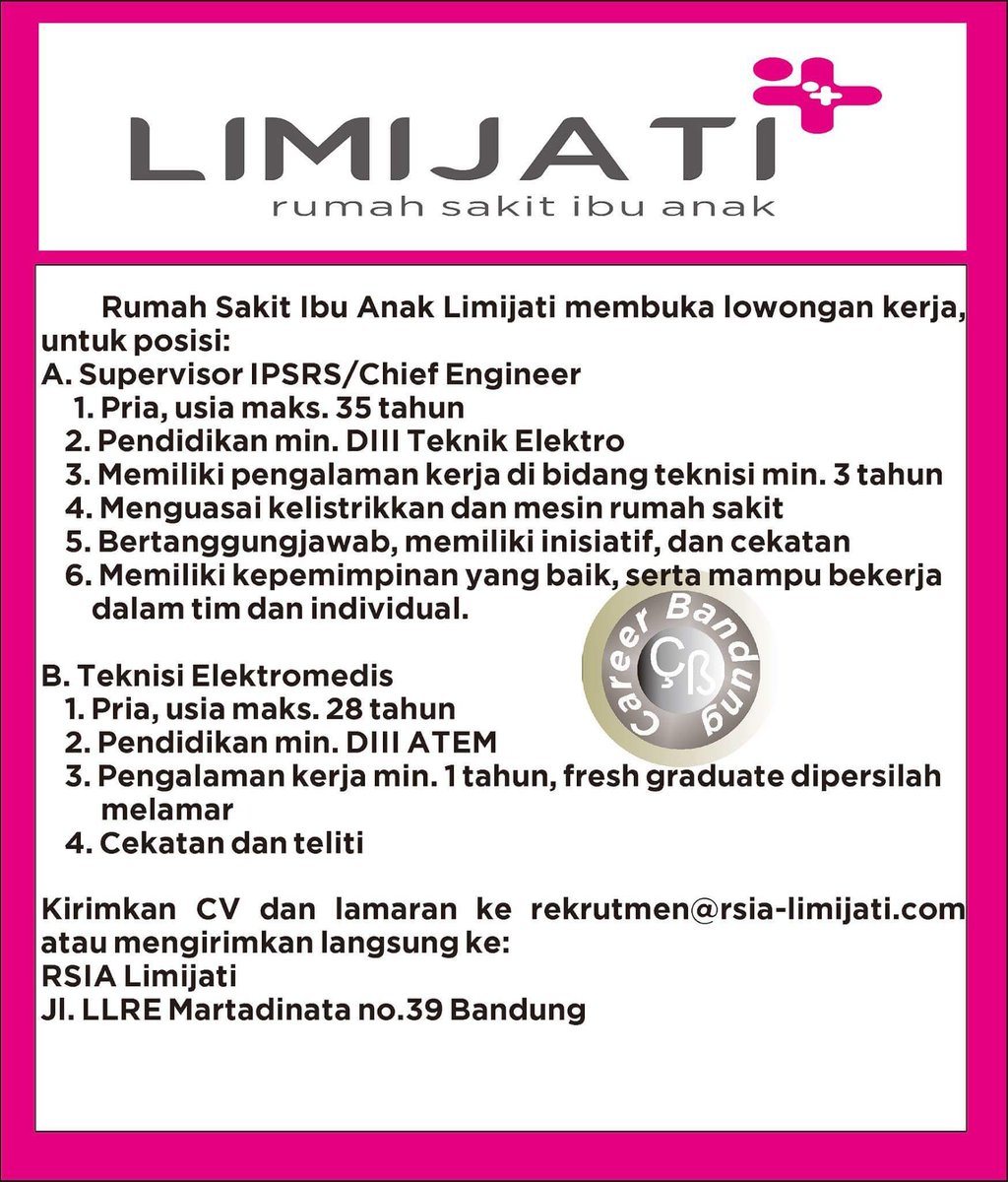 Detail Lowongan Kerja Rumah Sakit Bandung Nomer 3