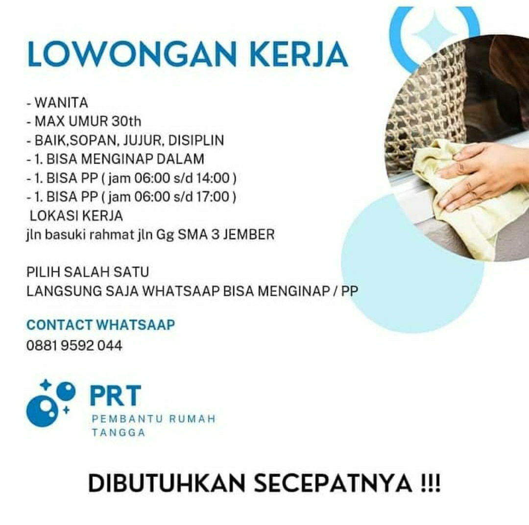 Lowongan Pekerjaan Pembantu Rumah Tangga - KibrisPDR