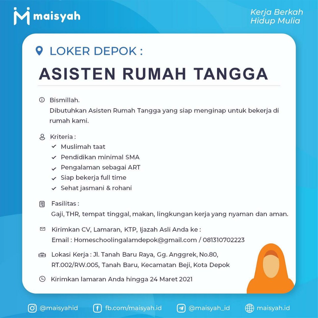 Detail Lowongan Pekerjaan Pembantu Rumah Tangga Nomer 8