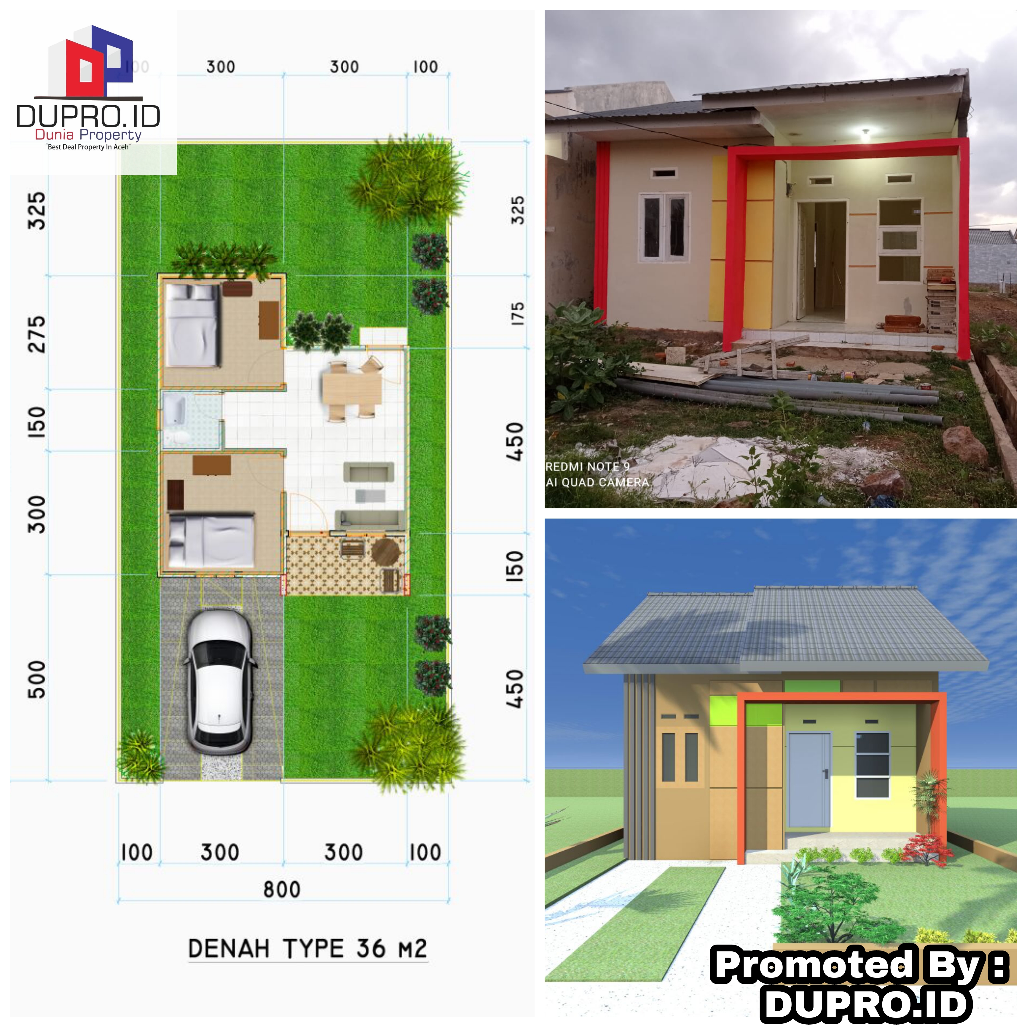 Detail Luas Tanah Rumah Tipe 36 Nomer 21