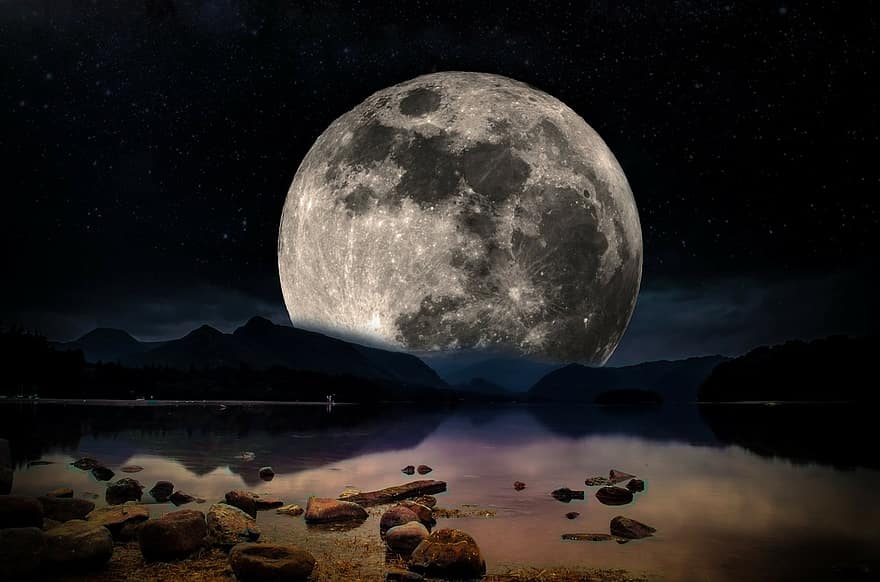 Detail Pemandangan Bulan Dan Bintang Nomer 19