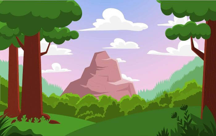 Detail Pemandangan Gunung Cartoon Nomer 11